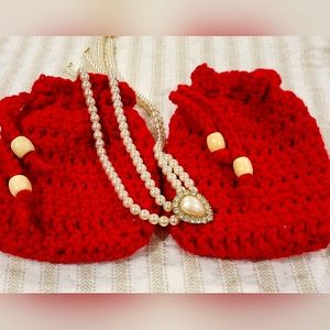 Jewelry string bag pouch set of 2 great for gifts NWT